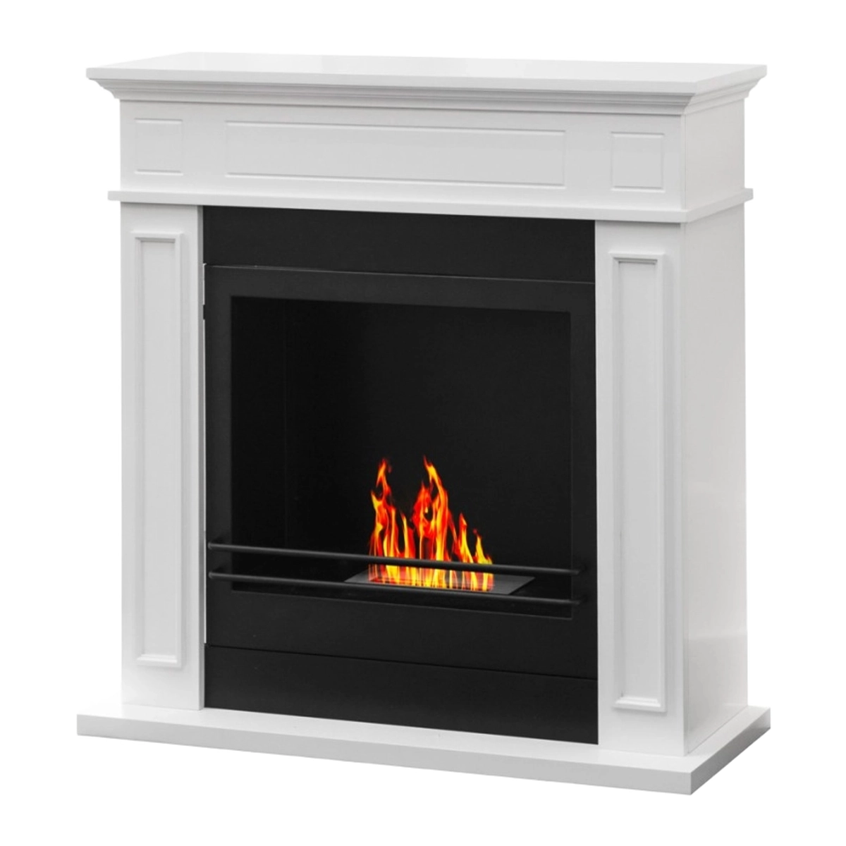 Floor-standing Bioethanol Fireplace with Mantel Jefferson Eco Divina Fire — 4