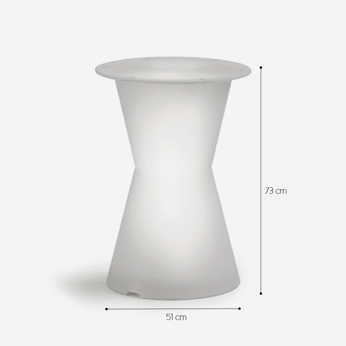 LYXO Dot Round Outdoor Illuminated High Bar Table in Polietilene — 3