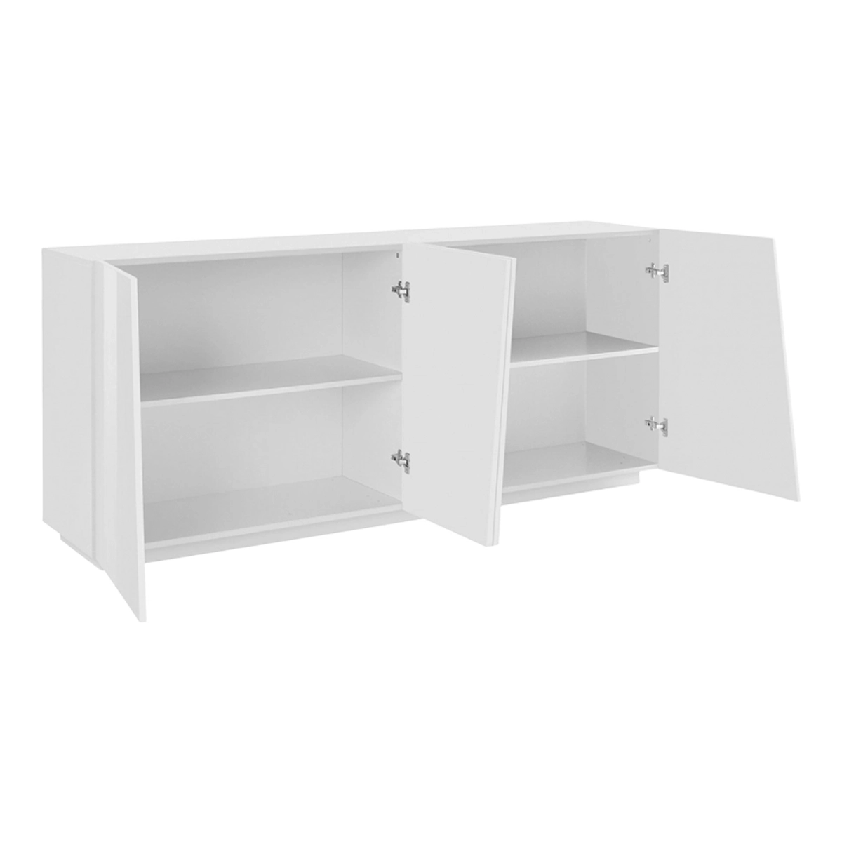 Modern White Sideboard Buffet 200cm, 4 Doors, 2 Shelves, Vega Day — 5
