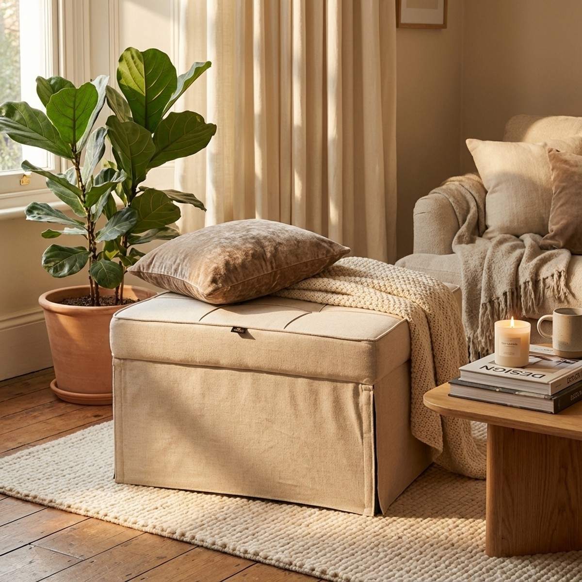 Foldable Single Ottoman Bed Armchair in Fabric Sweet Relax — 2