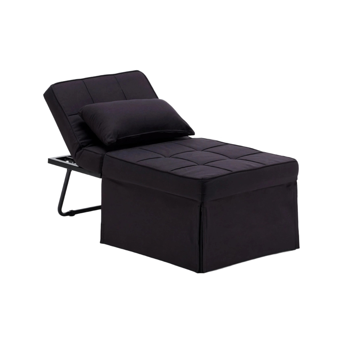Foldable Single Ottoman Bed Armchair in Fabric Sweet Relax — 3