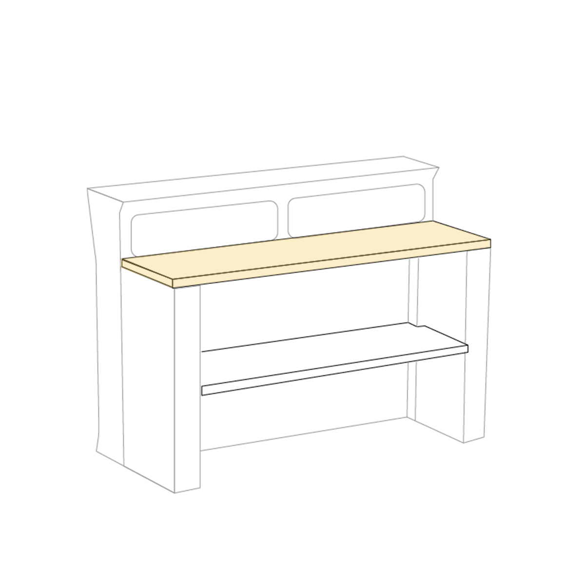 HPL Countertop for Bar Counter 150x45 cm Marvy — 2