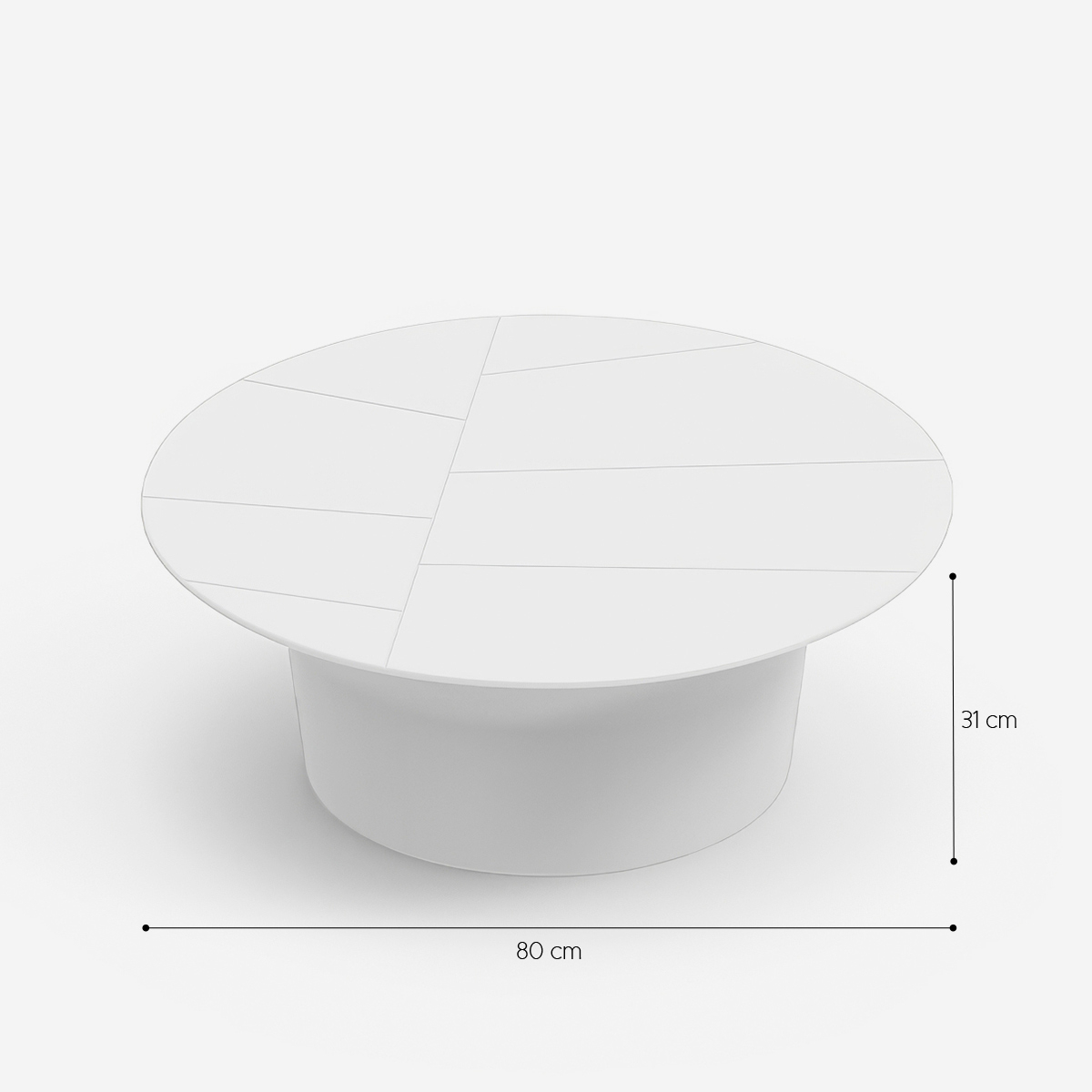 Modern Round Garden Coffee Table in Polietilene Vera — 4