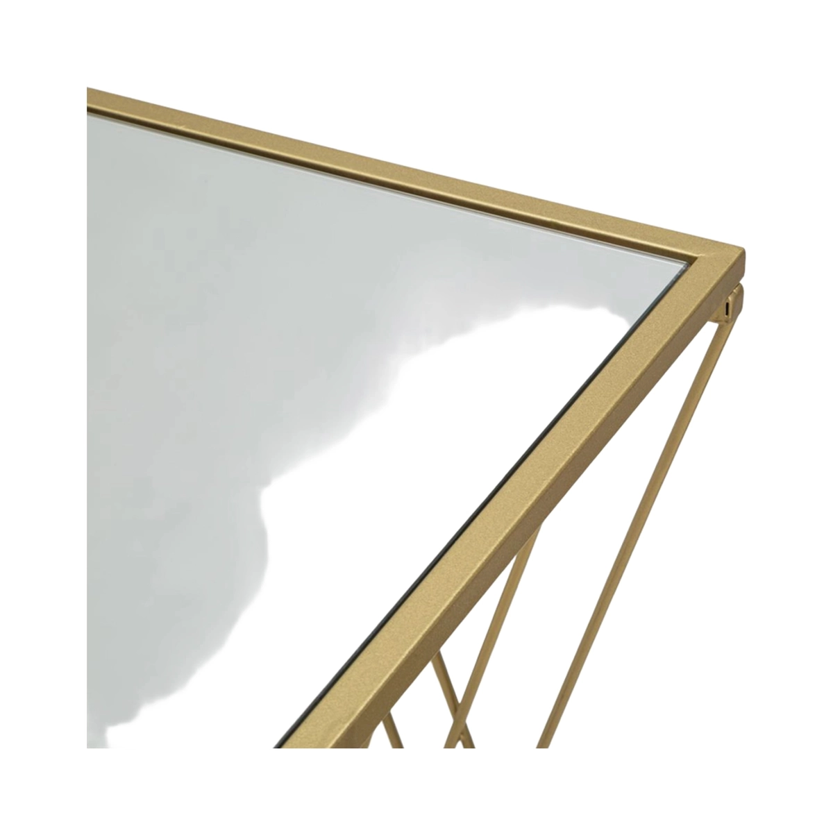 Easy Modern Hallway Console Table in Iron and Mirrored Glass — 6