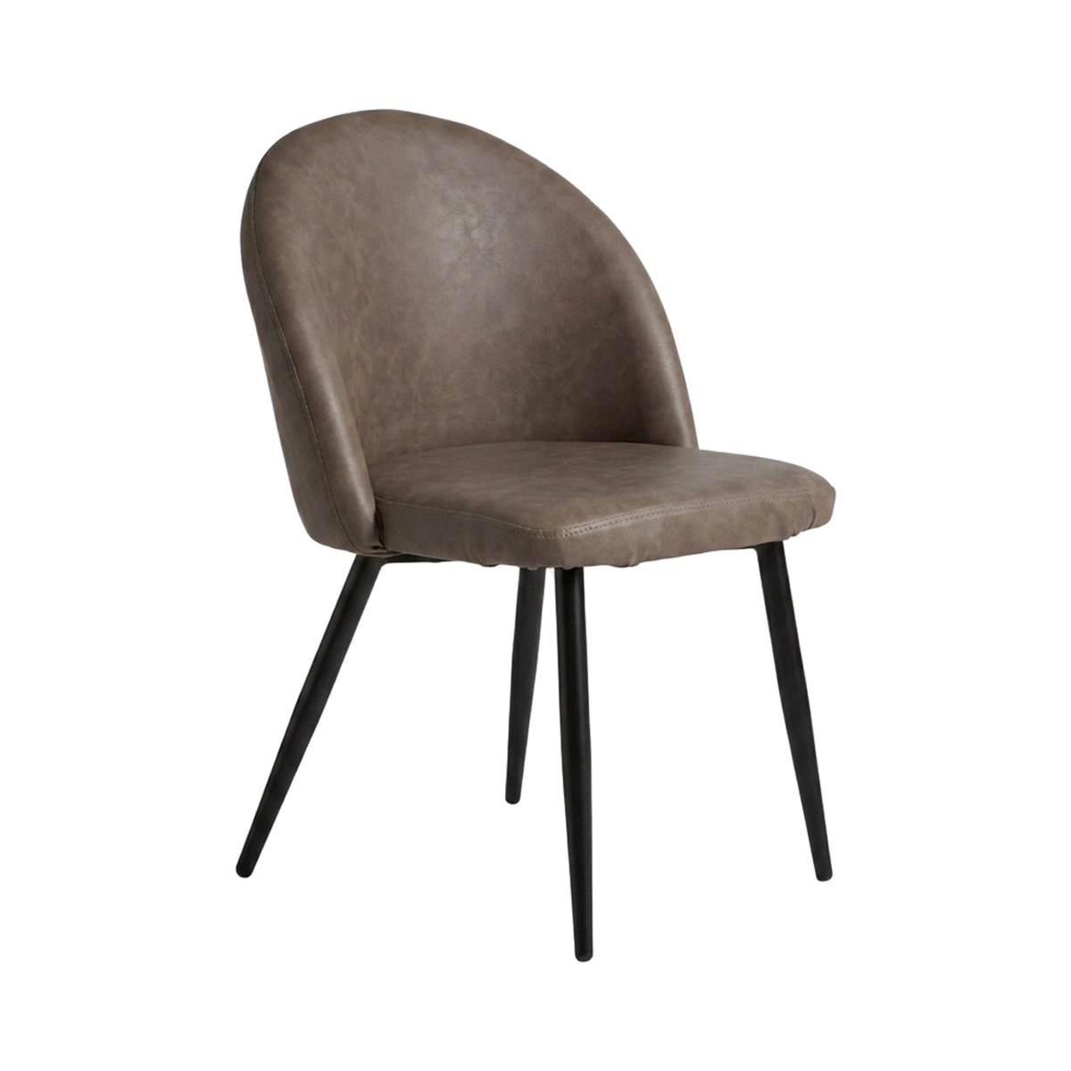 Modern Faux Leather and Metal Armchair Poltrona Sissy — 1
