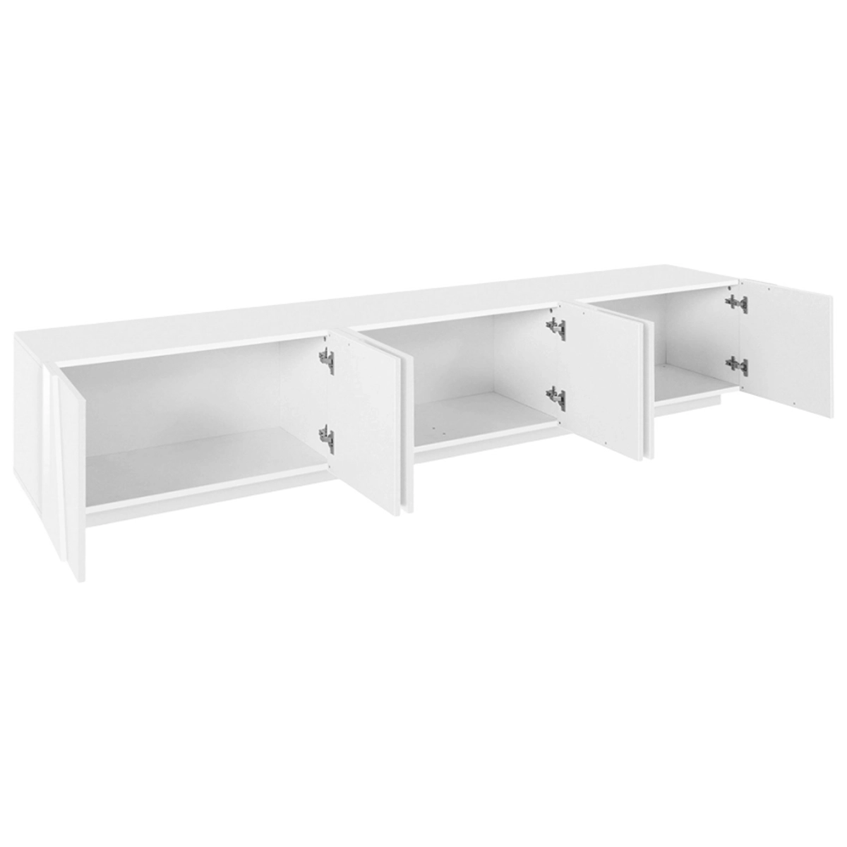 TV cabinet 6 doors 3 compartments modern design Ping Low XL White — 6