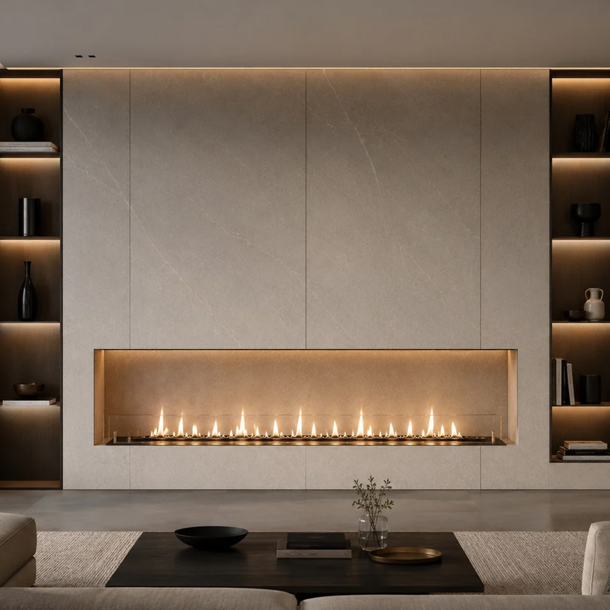 Built-in Bioethanol Fireplace Burner 150 cm DF1500VBLACK Divina Fire — 2