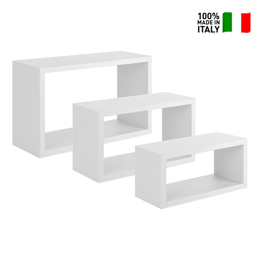 Trittico Set of 3 Rectangular Cube Wall Shelves — 3
