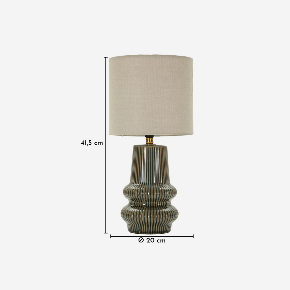 Harmony table lamp with Ceramica base and fabric lampshade — 4