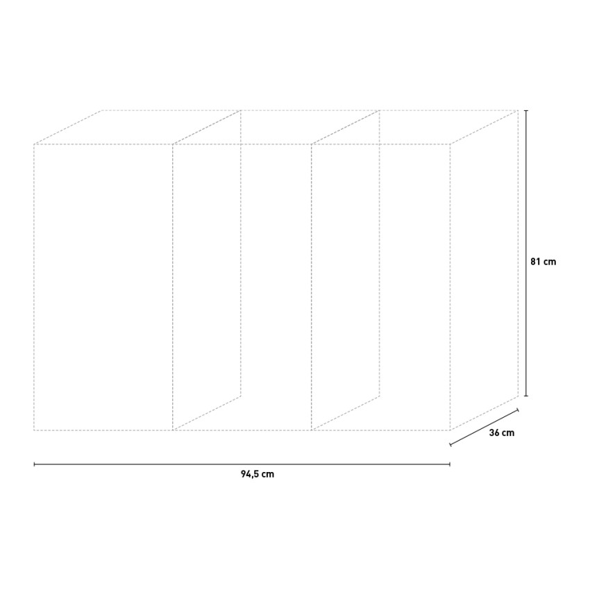 Mongardi Mr. B Tris 3-Compartment Recycling Waste Bag Holder — 5