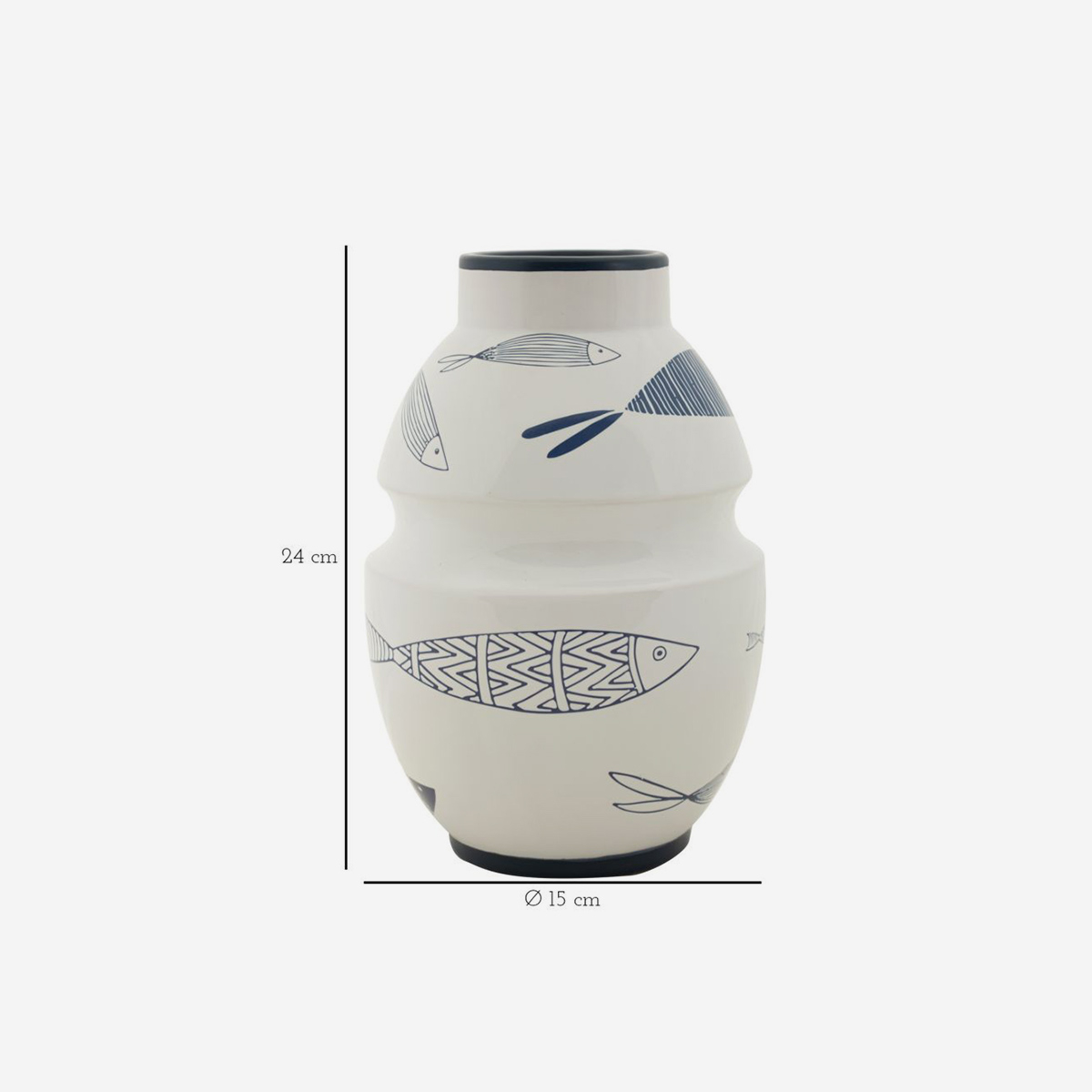 Indoor Decorative Ceramic Vase Fish 24 — 3