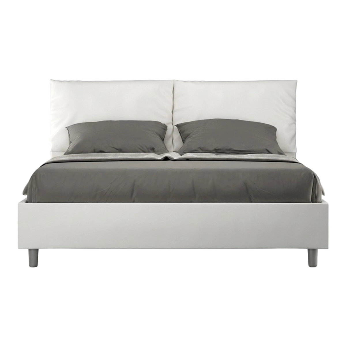 Double storage bed 160x190 headboard with cushions Antea M — 1