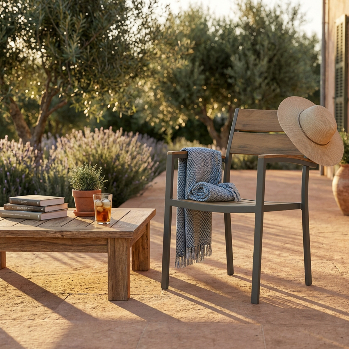 Cosma Cayman Garden Armchair in Aluminium and Polywood — 3