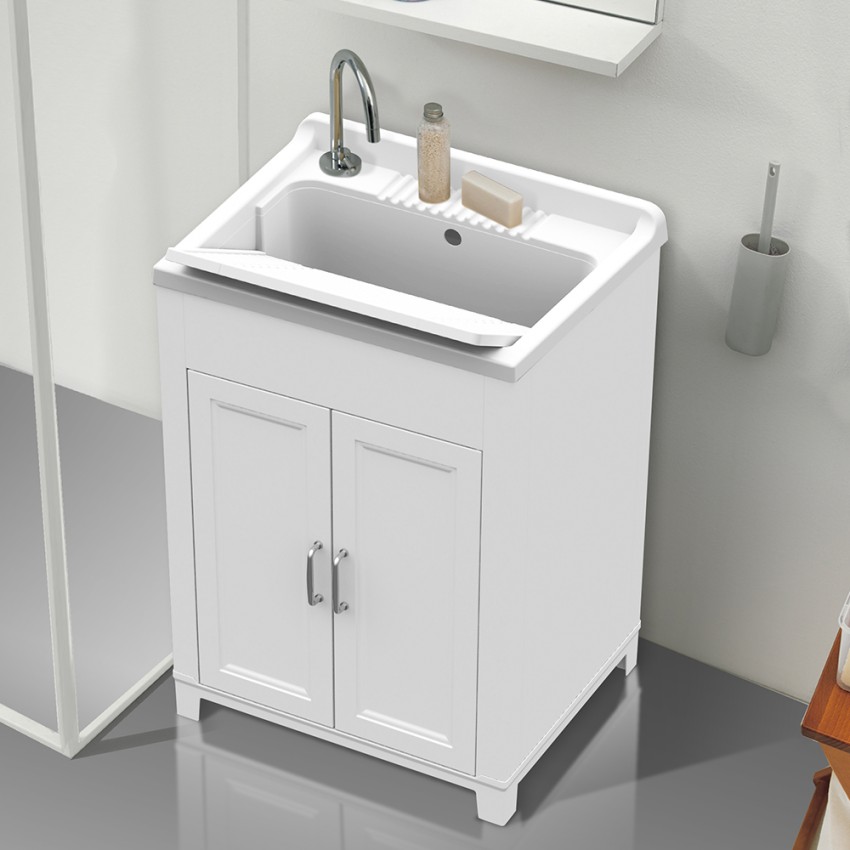 Resin Laundry Cabinet 60x50 cm Mongardi Clean — 3