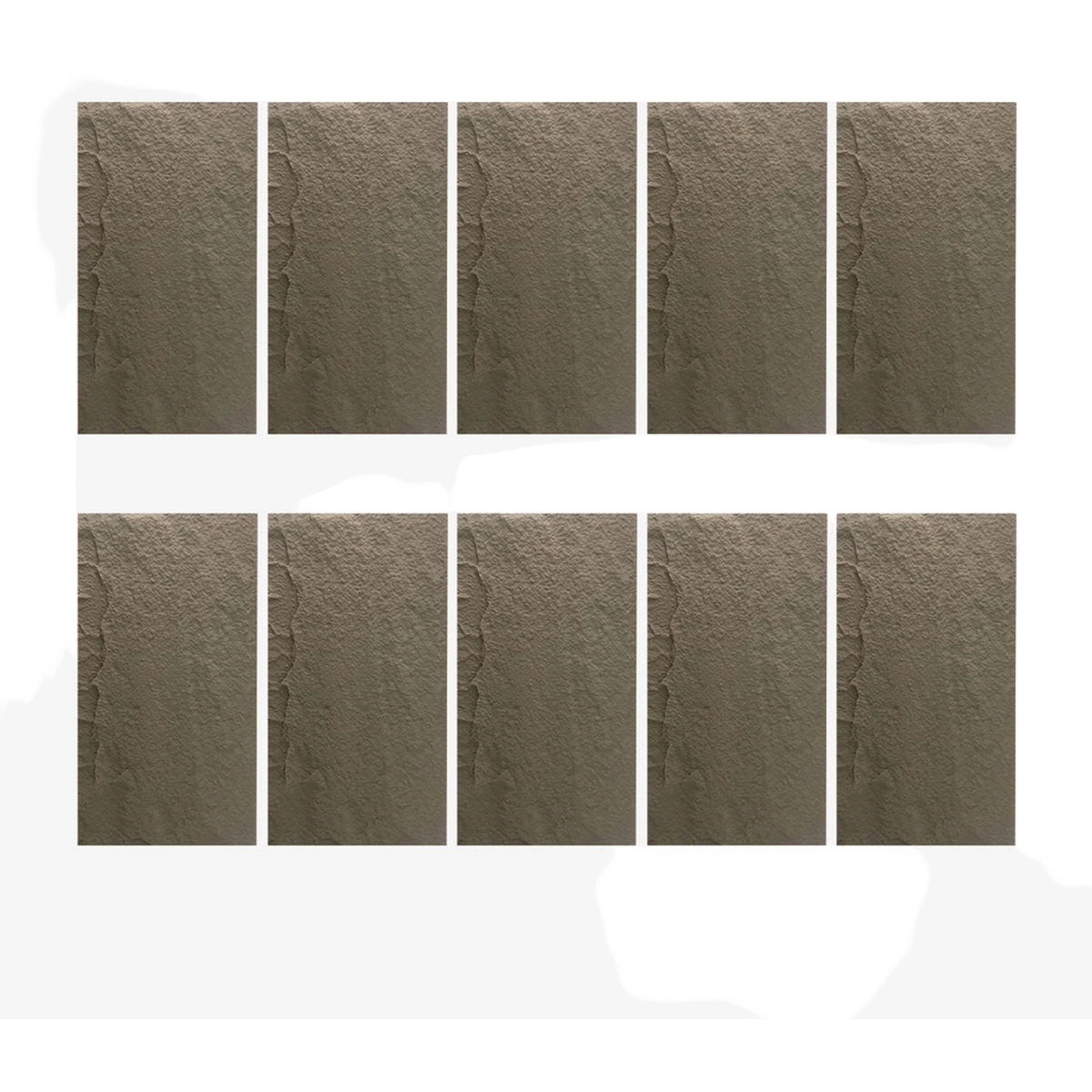 Set of 10 3D Faux Stone Wall Panels in Polyurethane PU 120x60x3 cm — 4