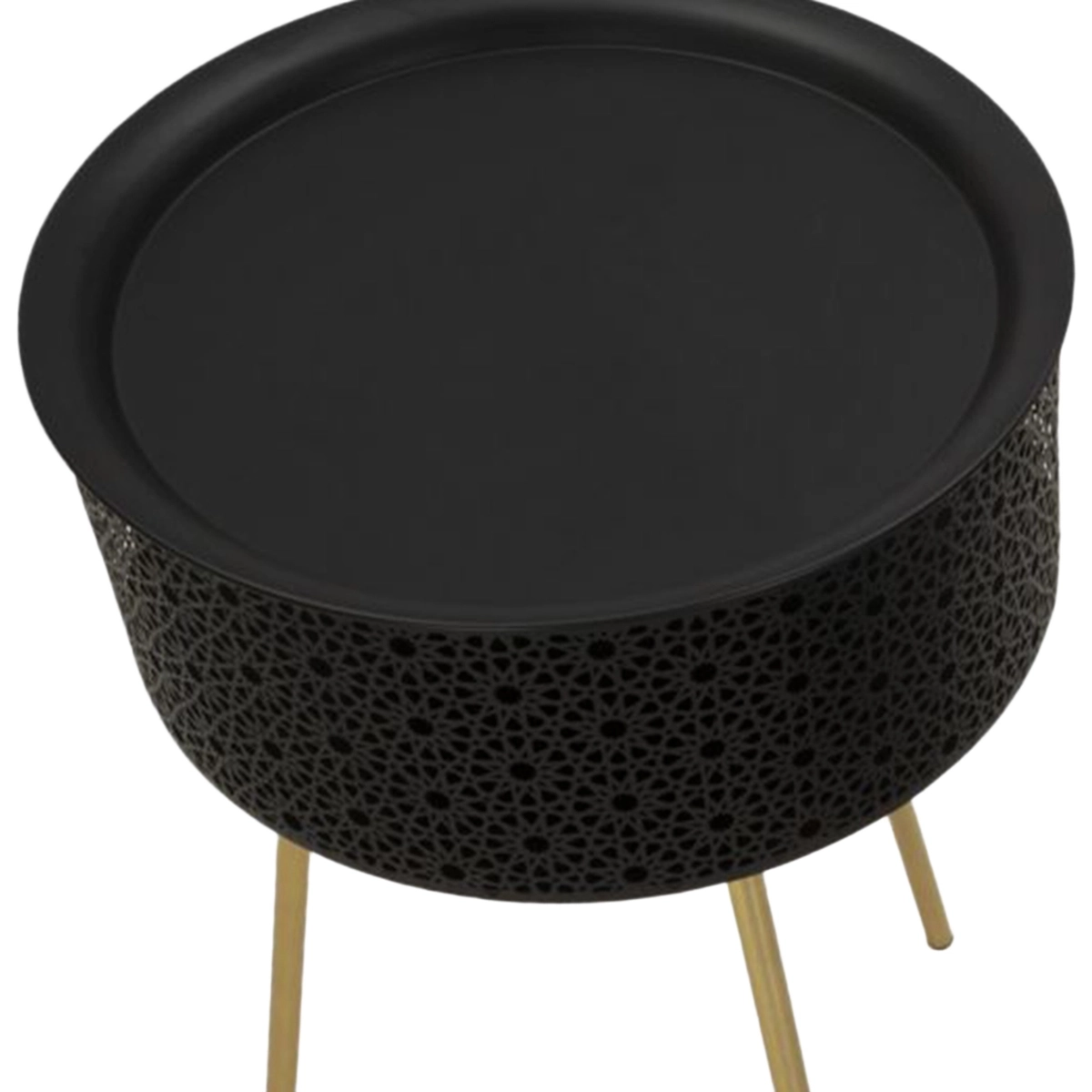 Round Metal Storage Side Table Blacky 65 — 4