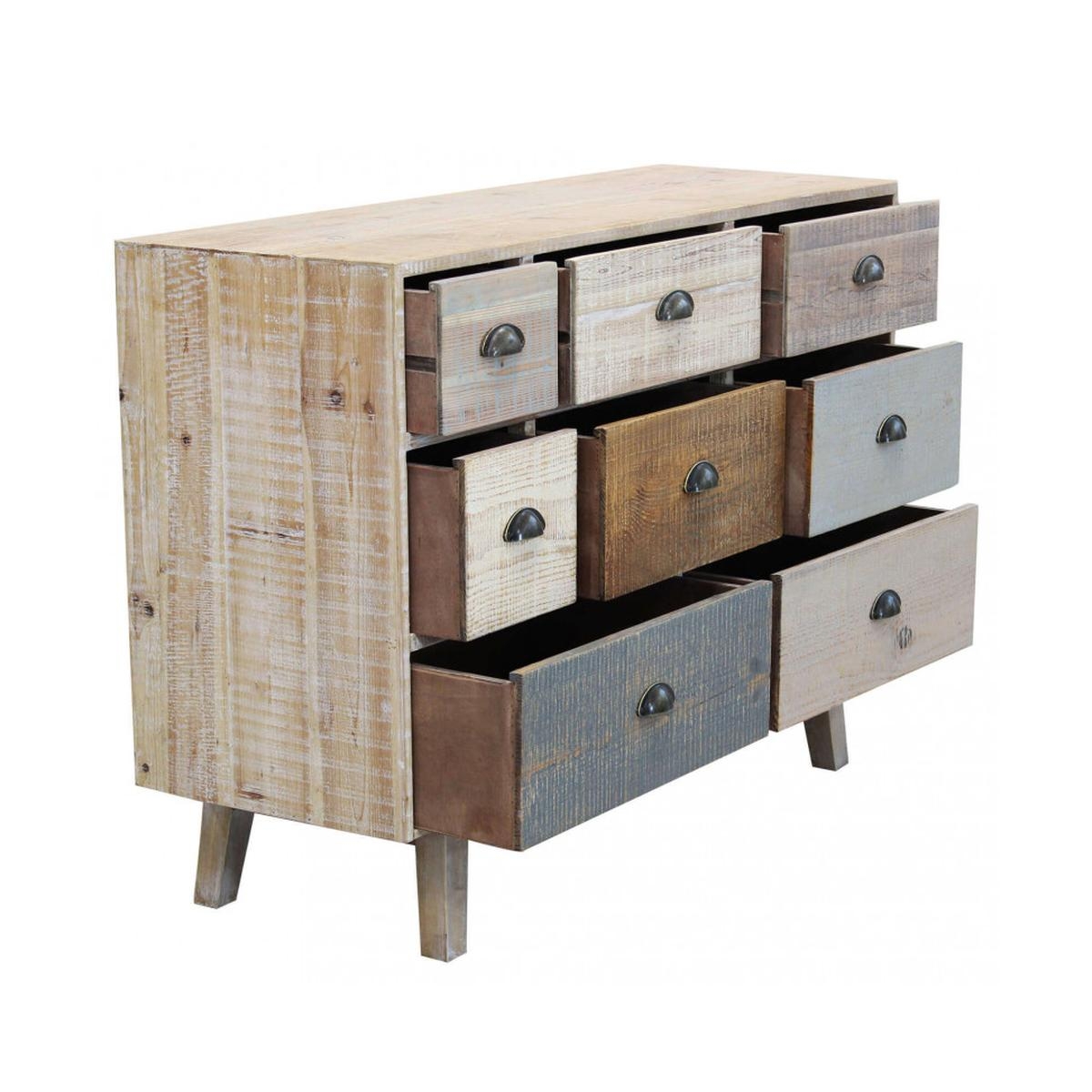 Donald Cosma Shabby Chic Multicolour Wooden Chest of 8 Drawers — 4