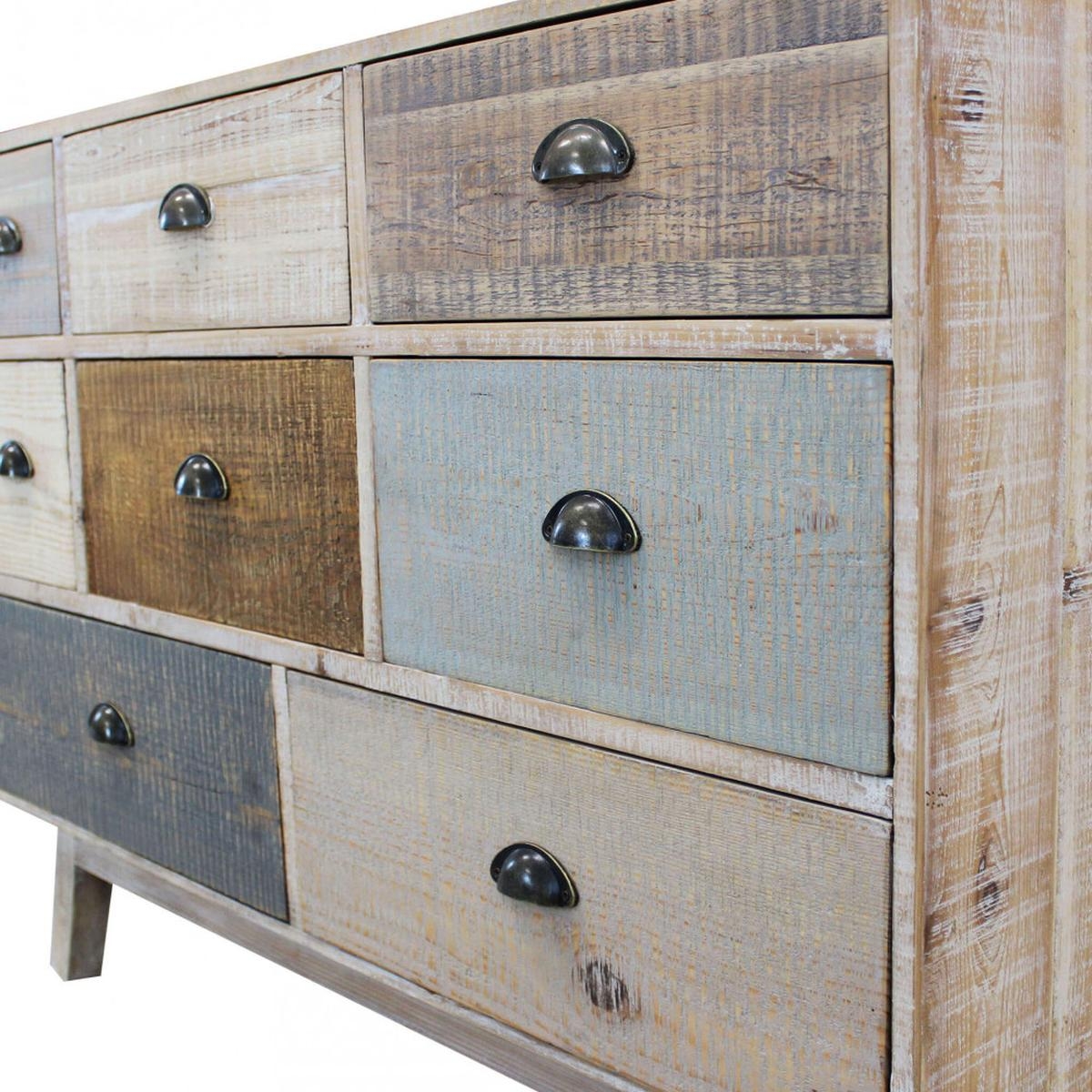 Donald Cosma Shabby Chic Multicolour Wooden Chest of 8 Drawers — 7