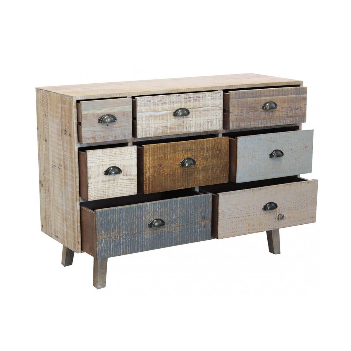 Donald Cosma Shabby Chic Multicolour Wooden Chest of 8 Drawers — 3