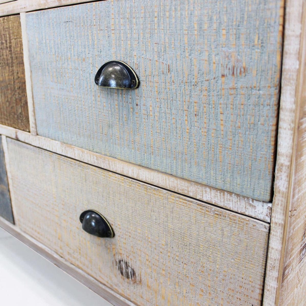 Donald Cosma Shabby Chic Multicolour Wooden Chest of 8 Drawers — 8