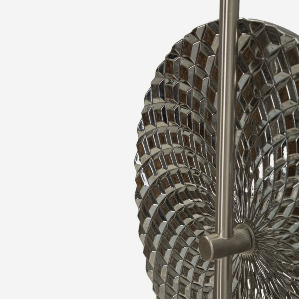 Silvery 2-Light Wall Sconce in Iron and Glass Mauro Ferretti — 3