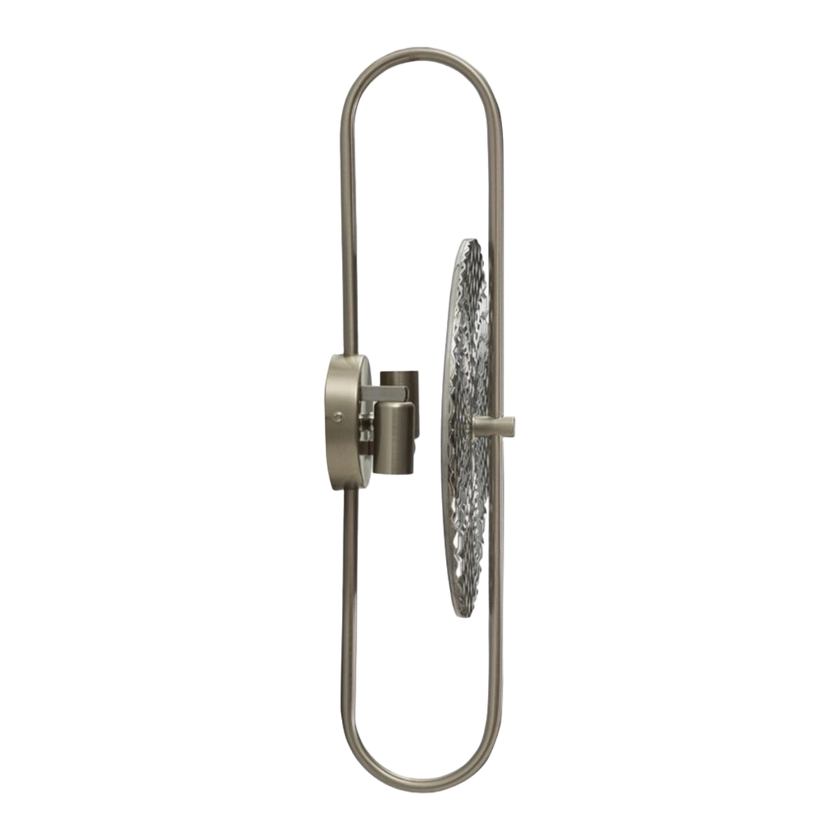 Silvery 2-Light Wall Sconce in Iron and Glass Mauro Ferretti — 6