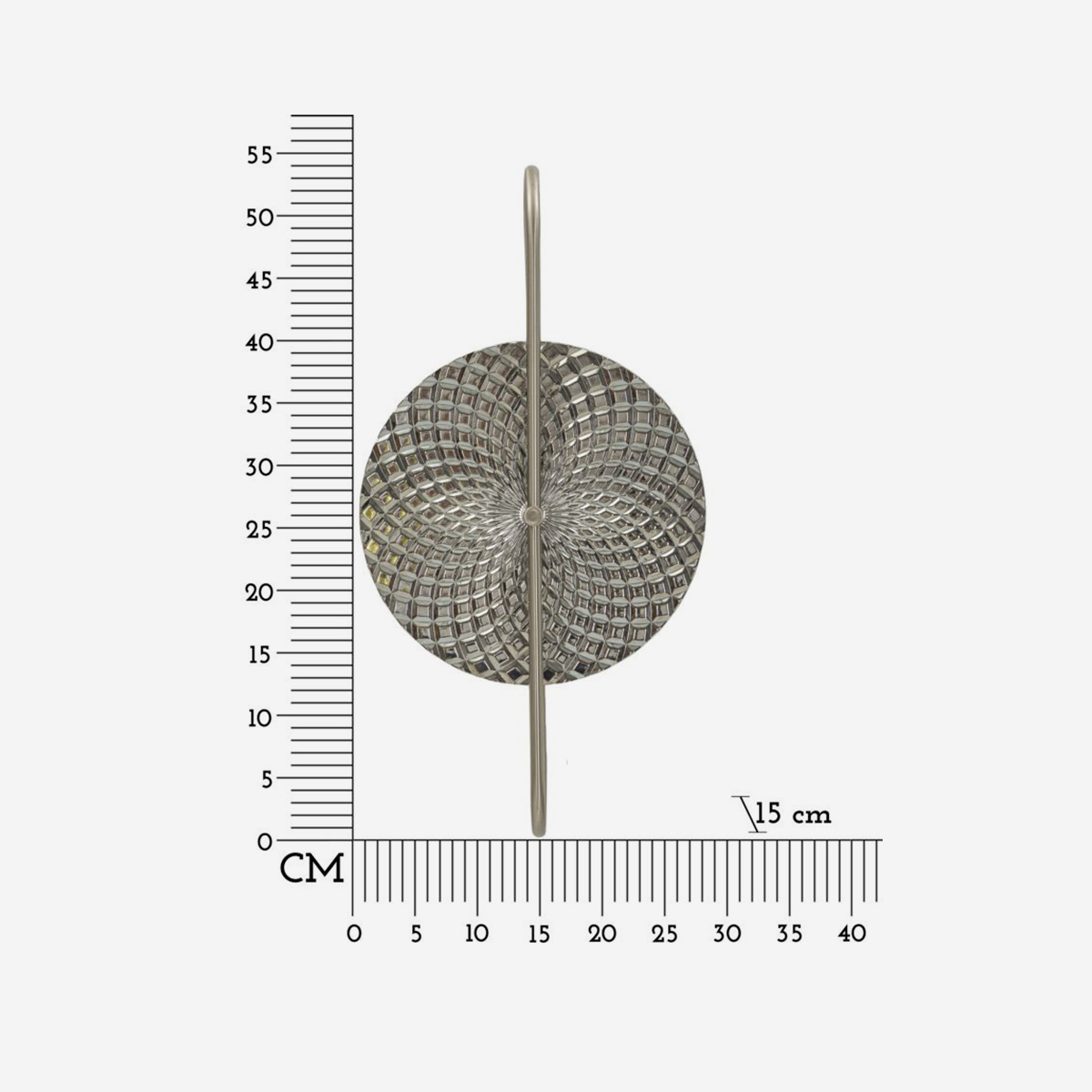Silvery 2-Light Wall Sconce in Iron and Glass Mauro Ferretti — 5