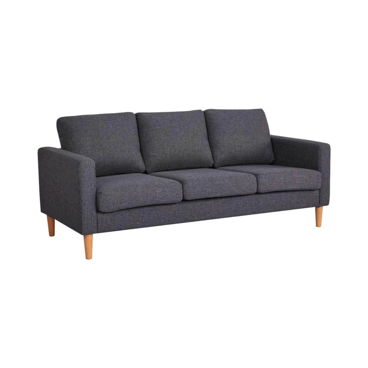 Ramsey Modern 3-Seater Sofa with Wood-Effect Legs — 1