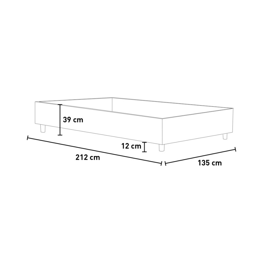 Azelia P1 French Sommier Bed with Storage 120x200 — 4