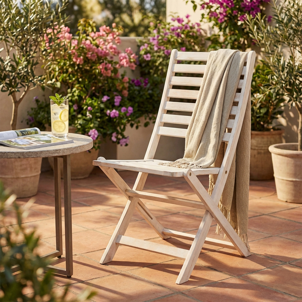 Cosma Serena Solid Acacia Wood Folding Garden Chair — 2