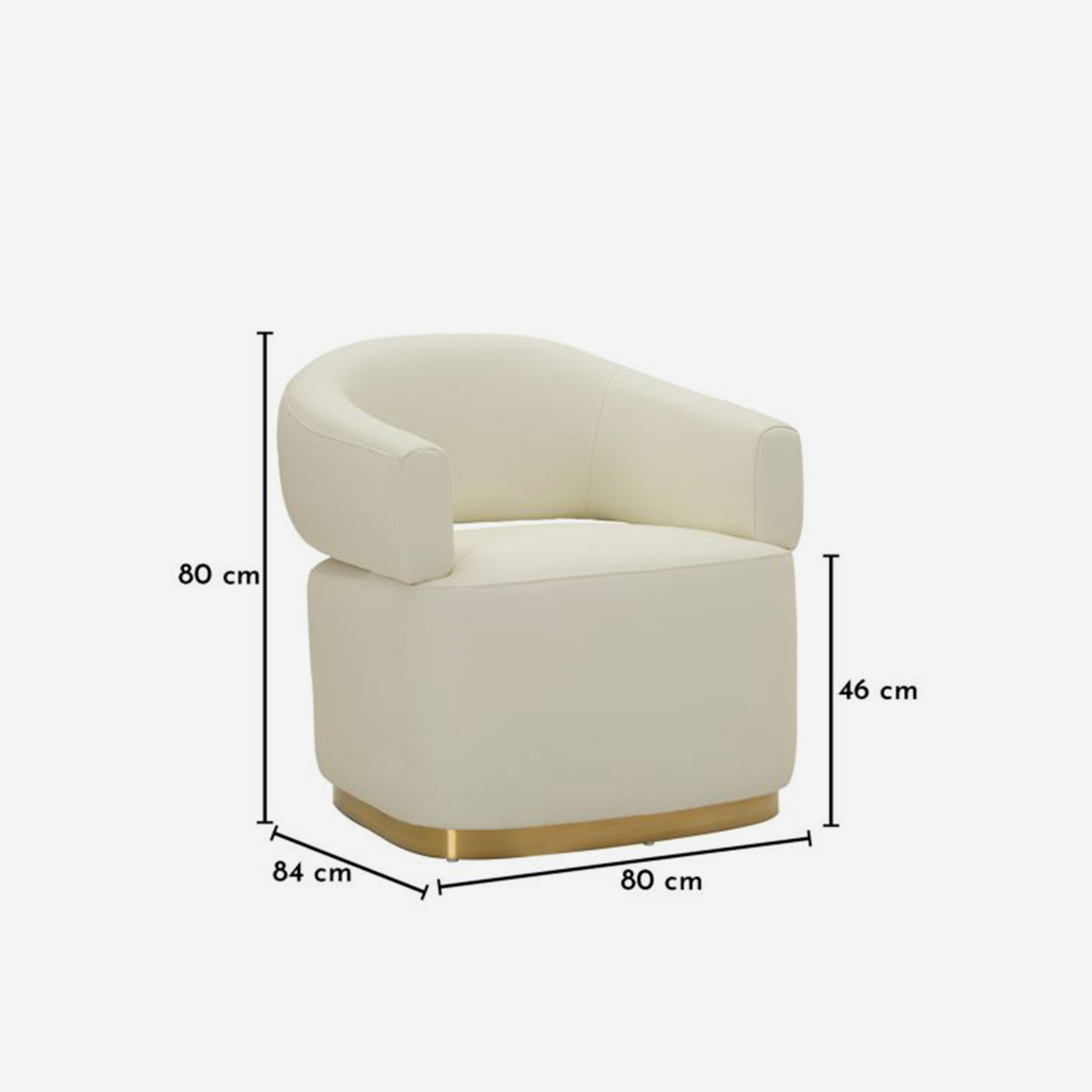 Minsk Plus Modern Faux Leather Upholstered Accent Armchair — 3
