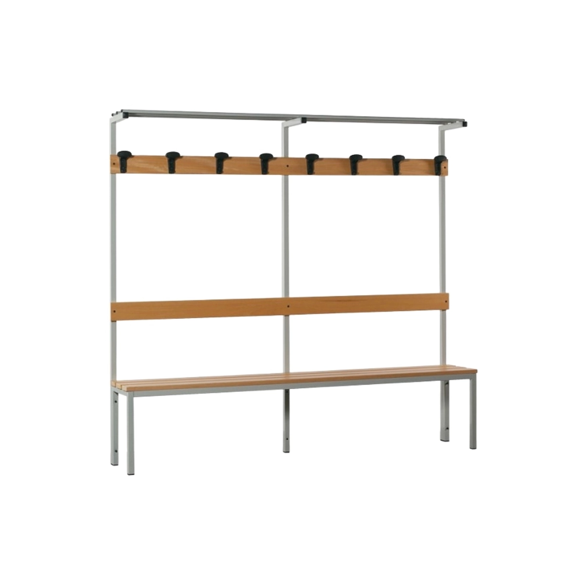Locker Room Bench with Coat Rack & Shelf 150x39x184cm Upper M Armet — 4
