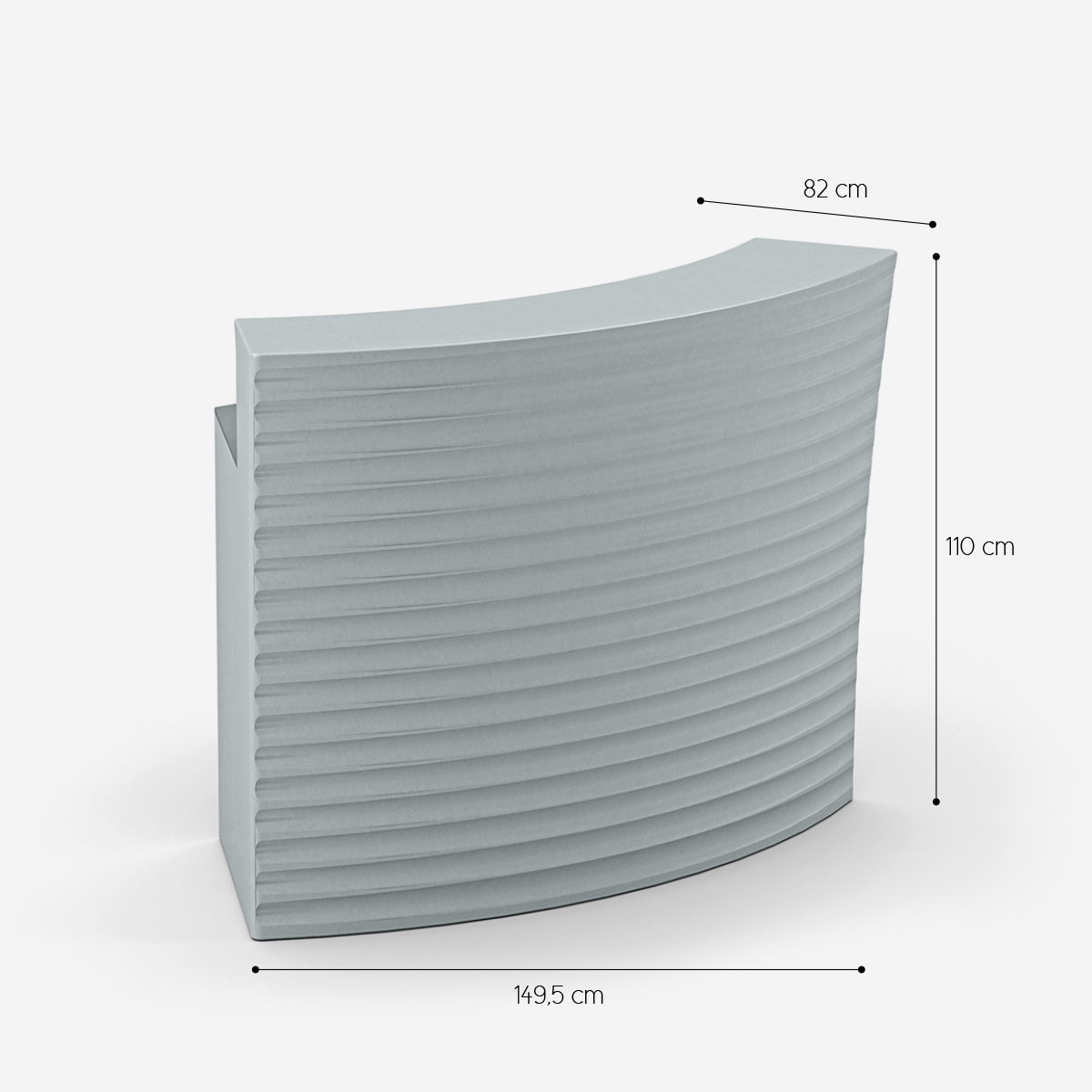 Curved Polyethylene Bar Counter for Events Hangar60 LYXO — 3