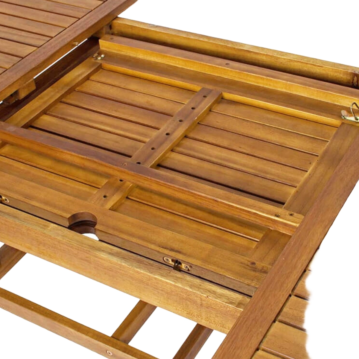 Double extendable oval solid wood garden table 180-240x100 cm — 3