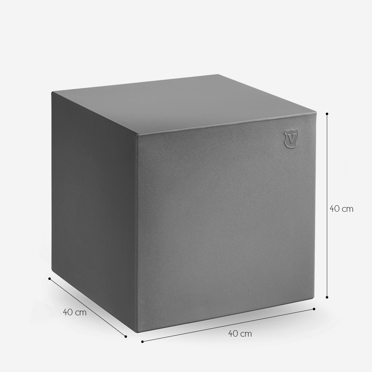 Blok 40 Outdoor Polyethylene Cube Ottoman and Side Table — 3