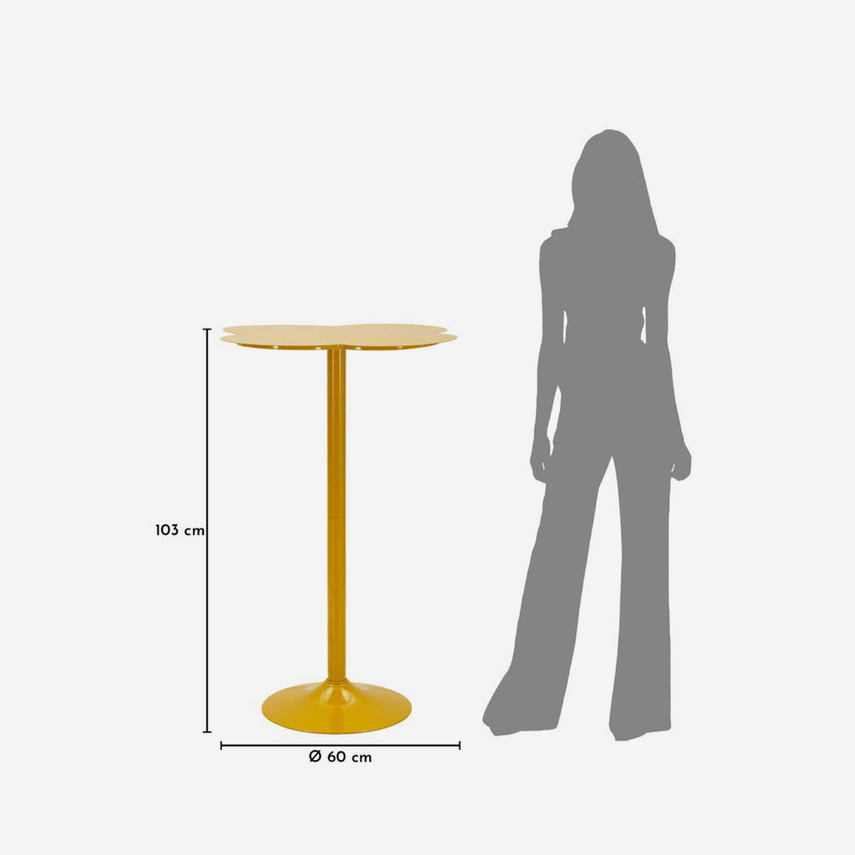 Clox High Round Bar Table in Metallo Mauro Ferretti — 6