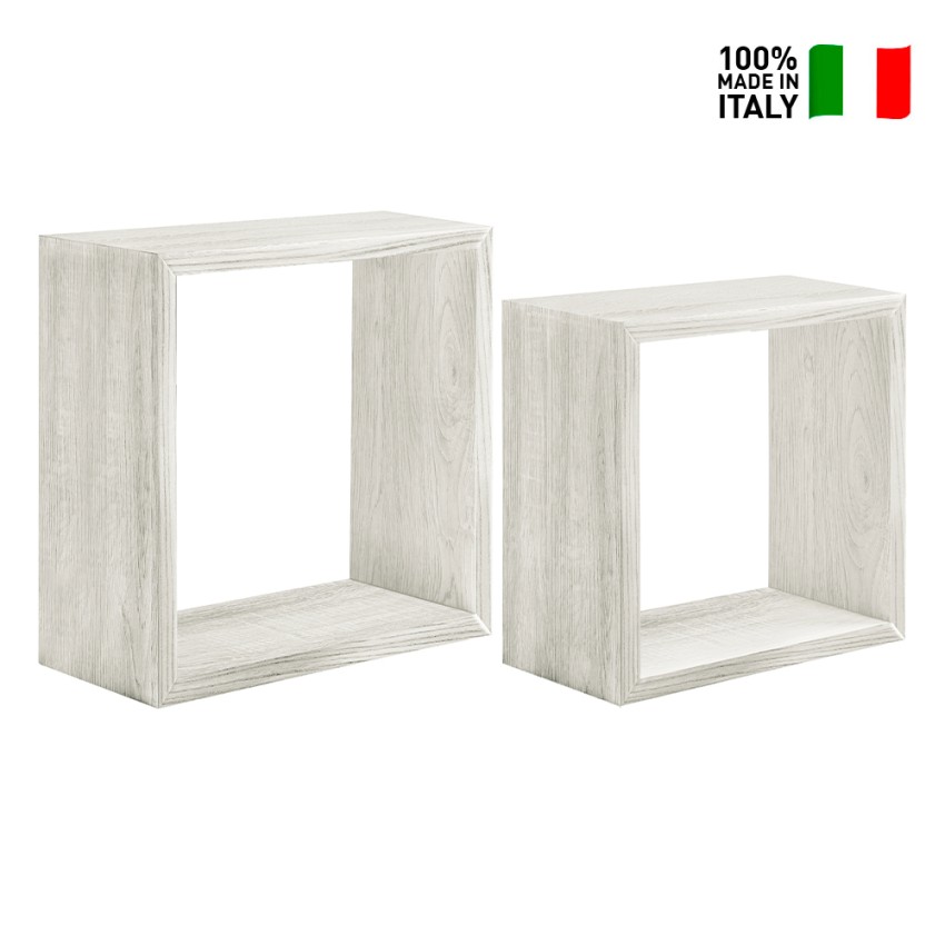 Set of 2 Modern Cube Floating Wall Shelves Bis Maxi — 3