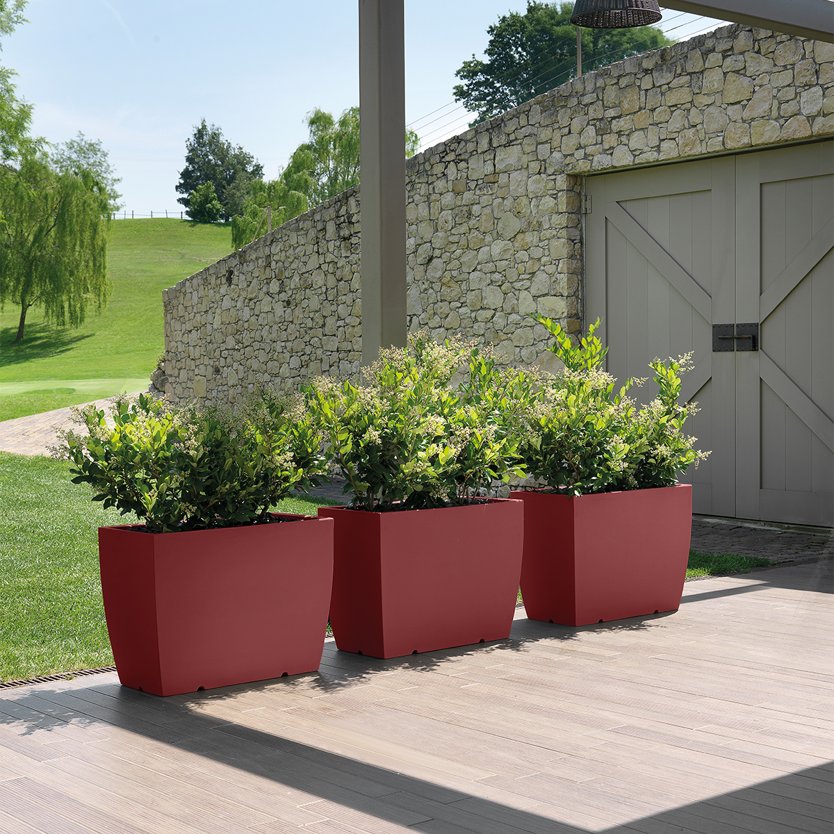 LYXO Gaia 60 Rectangular Outdoor Polyethylene Planter — 3