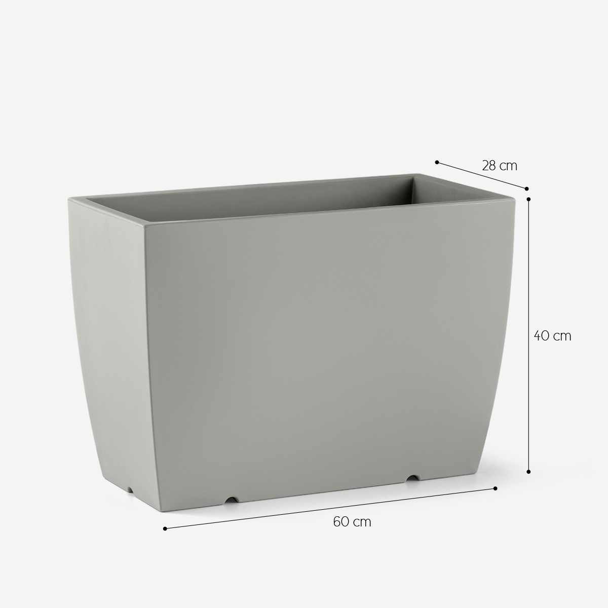 LYXO Gaia 60 Rectangular Outdoor Polyethylene Planter — 4