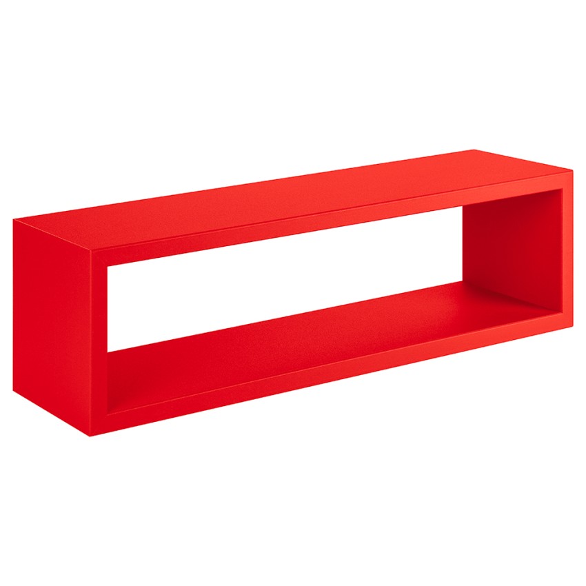 Rectangular cube modern wall shelf Regolo 60 cm — 1