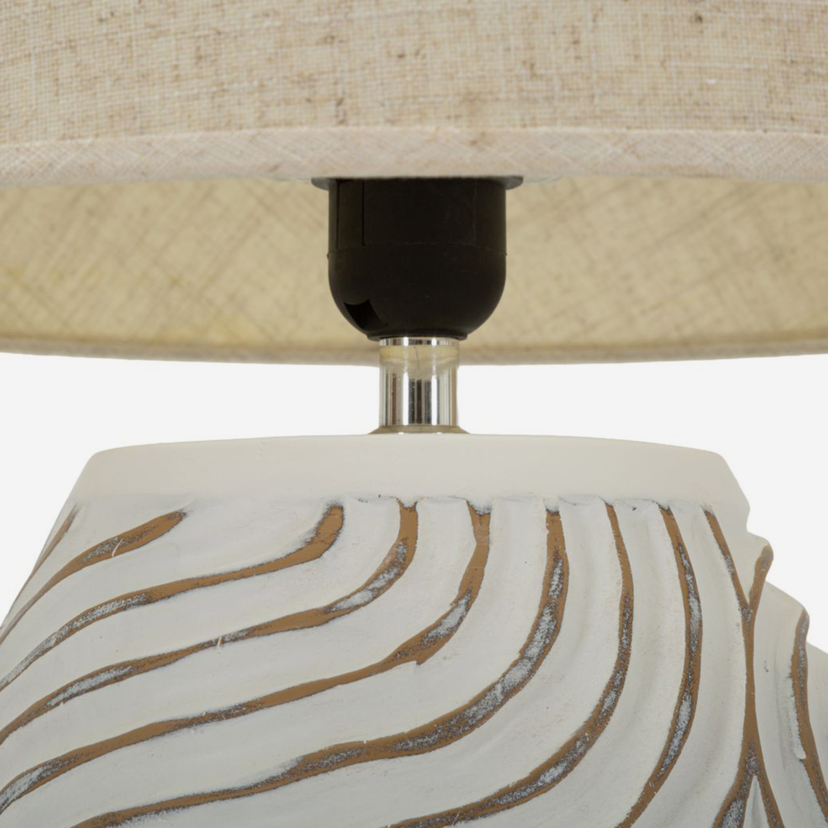 Oblix Decorative Table Lamp in Resin and Fabric — 3