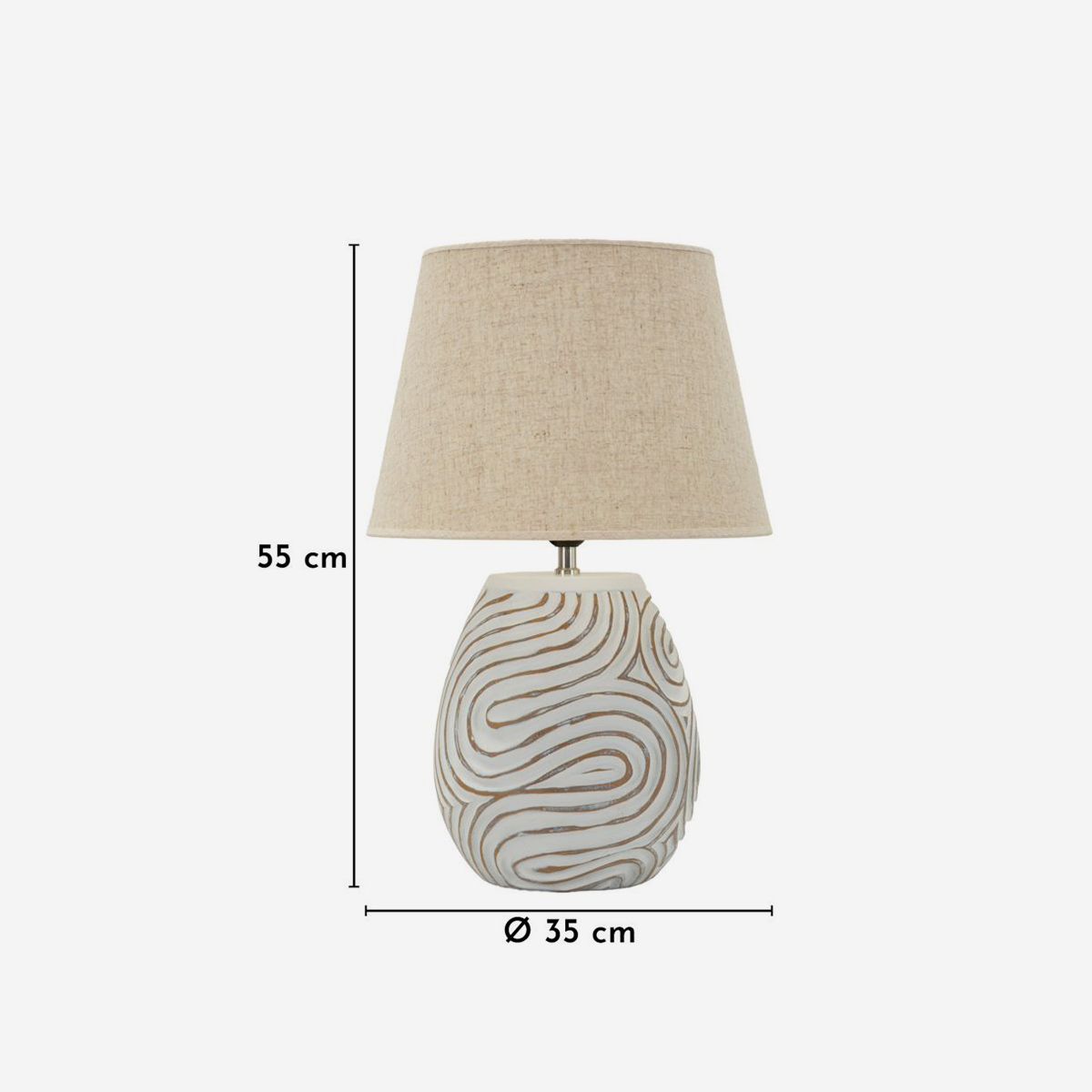 Oblix Decorative Table Lamp in Resin and Fabric — 6
