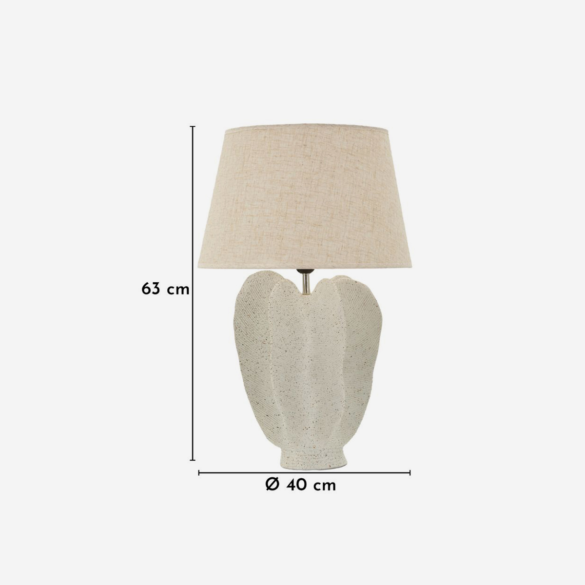 Ester Table Lamp in Resina and Fabric 63 cm — 5