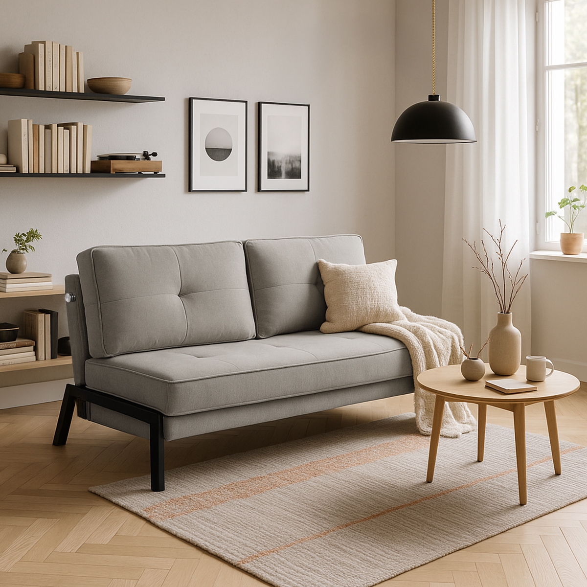 2-Seater Modern Fabric Sofa Bed Bellamy Modus Sofà — 2