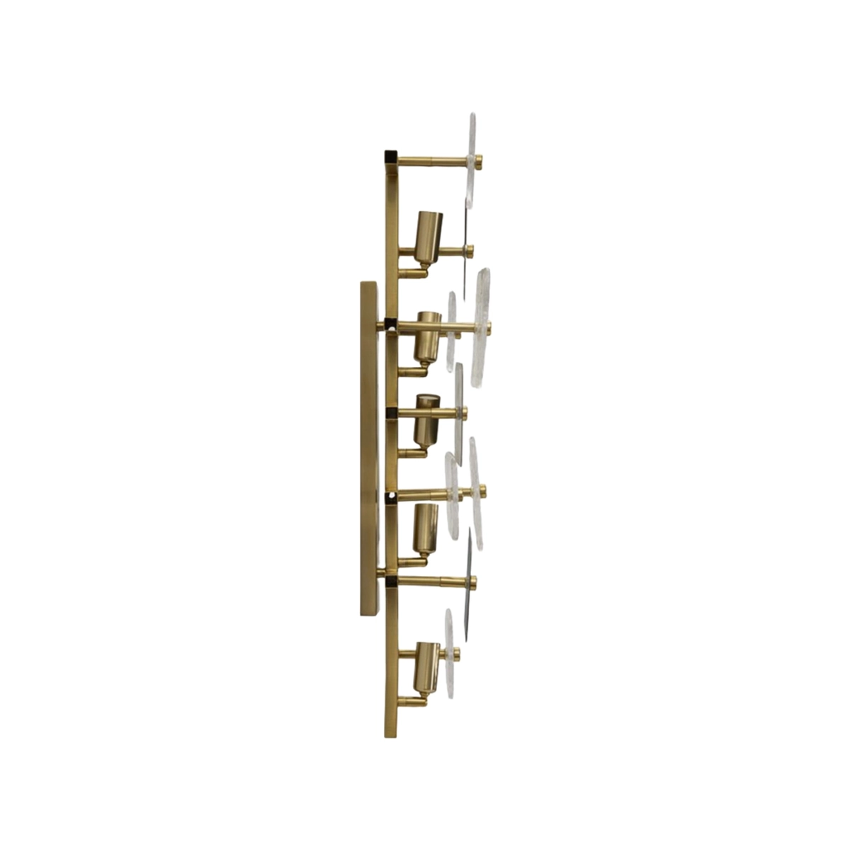 5-Light Iron and Vetro Wall Lamp Glassy Mauro Ferretti — 6