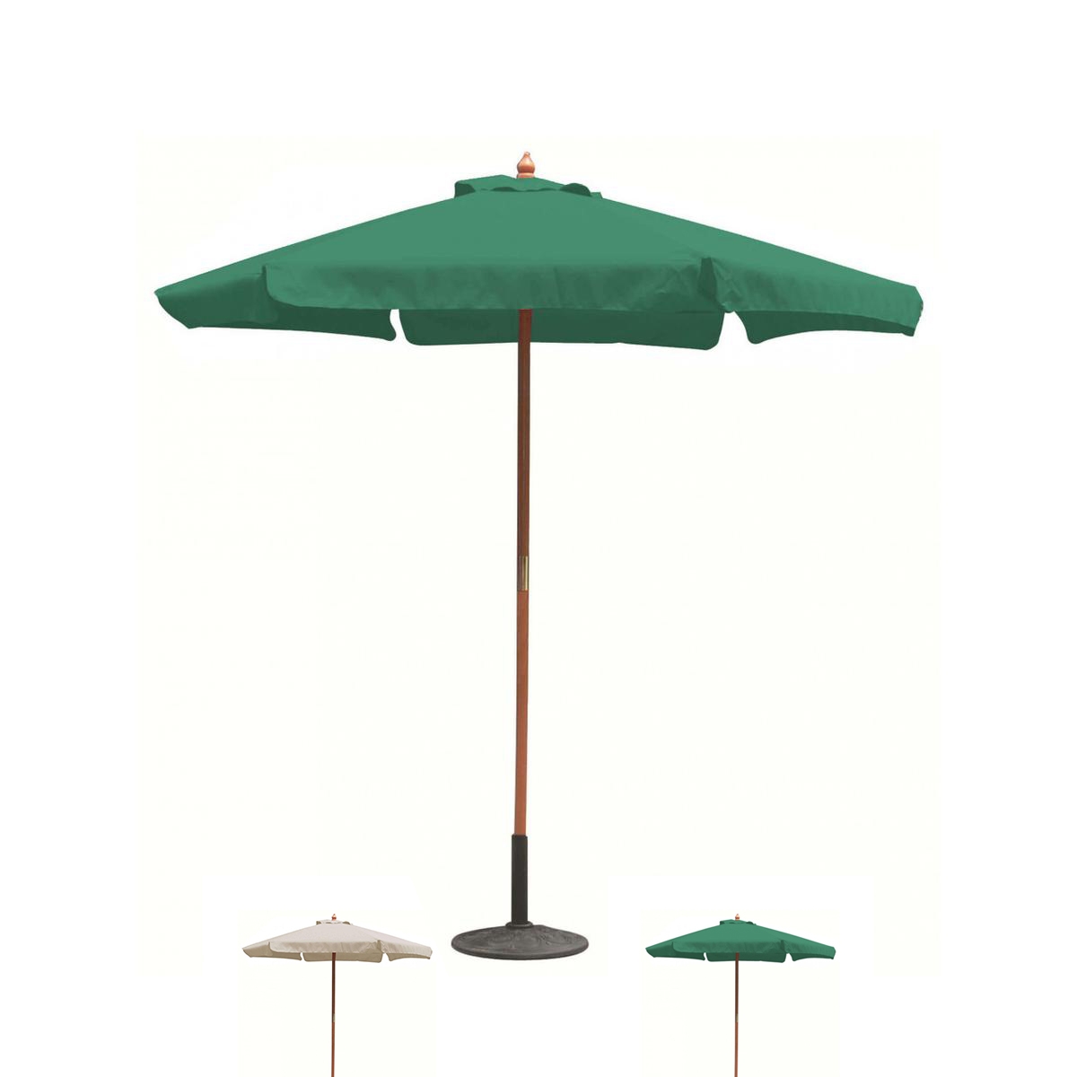 Round garden parasol 2,5m central Legno pole Fantasy Cosma — 1