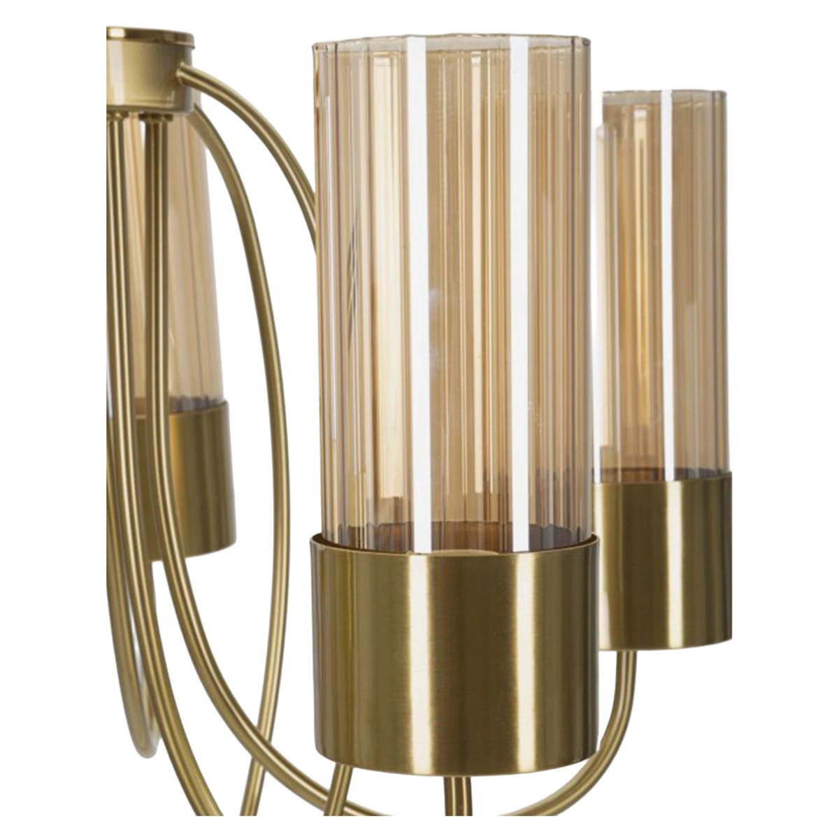 Pendant Chandelier 5 Lights in Iron and Glass Versailles Mauro Ferretti — 4