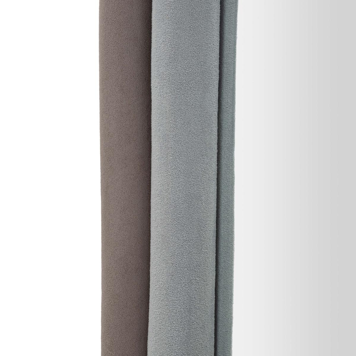 Antony Oval Wall Mirror with Grey Velvet Frame 90x60 cm — 4