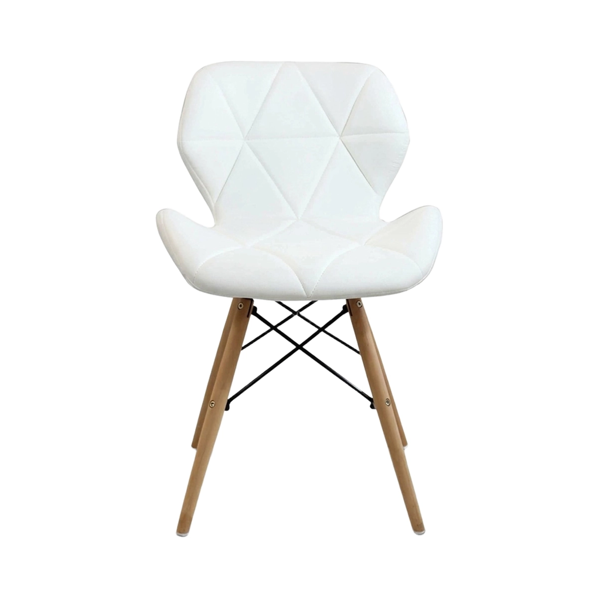 Modern Faux Leather and Wood Dining Chair Annapolis Cosma — 1