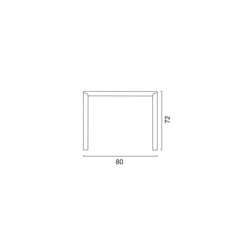 80x80 Outdoor Polyrattan Table Grand Soleil Olè — 3